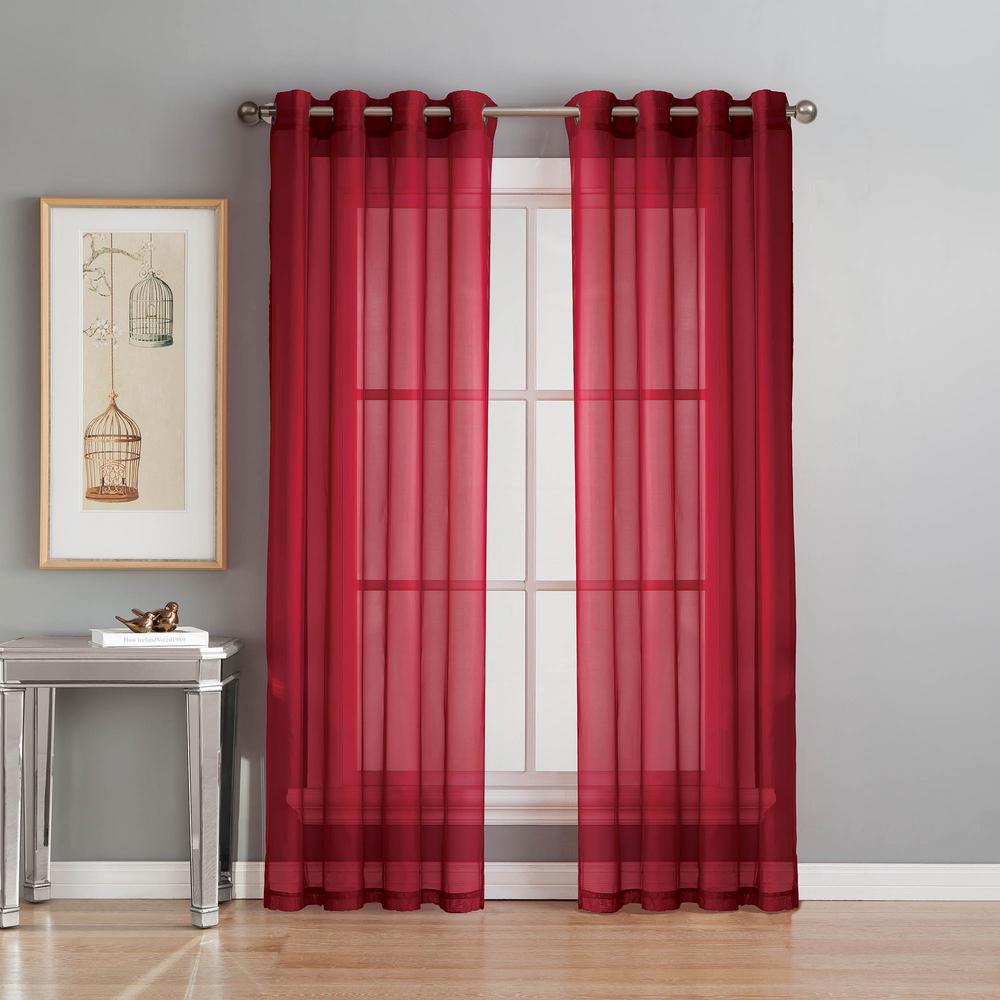 red sheer curtains at walmart