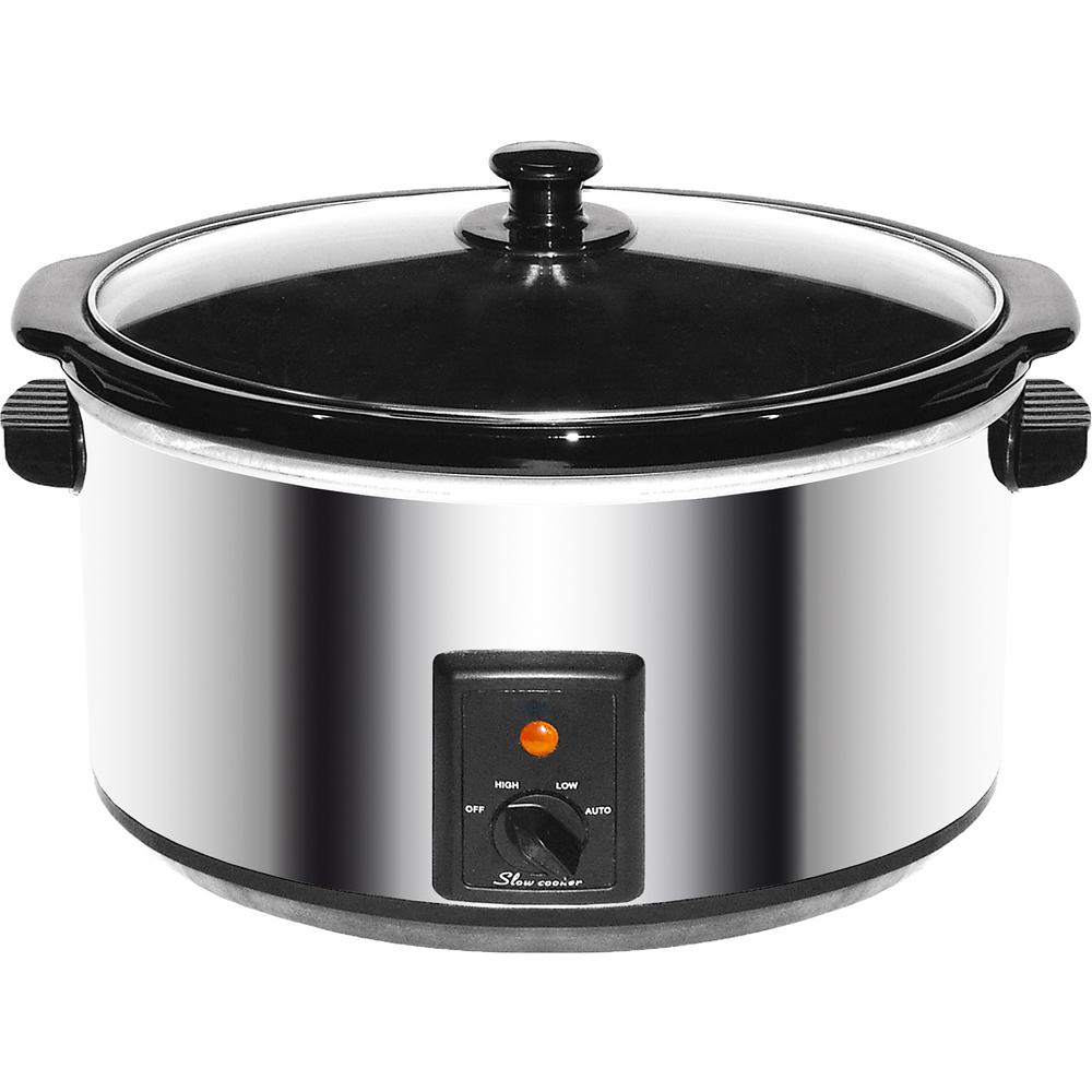 Weston 8 Qt. Black Slow Cooker with Locking Lid and Keep Warm Setting