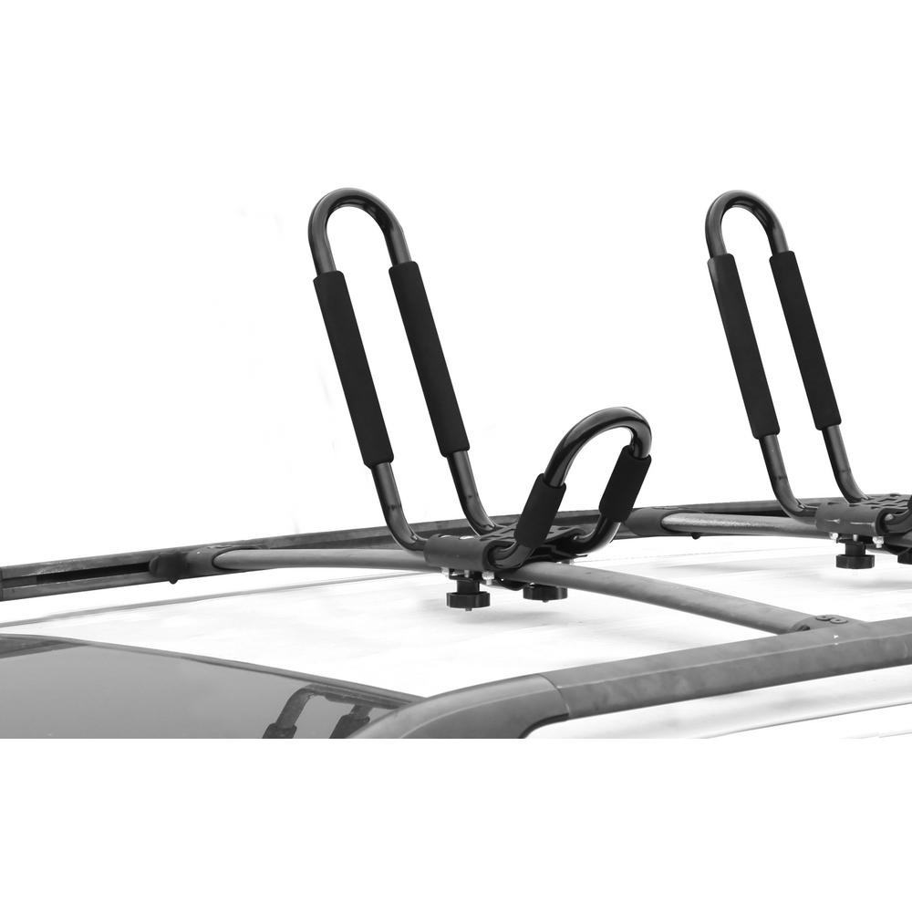 Designed to Fit Most Roof Top Cross Bars CargoLoc 2-Piece Universal Roof Top Mounted Kayak Paddle Board Canoe Boat and Lumber Carrier Easy Installation