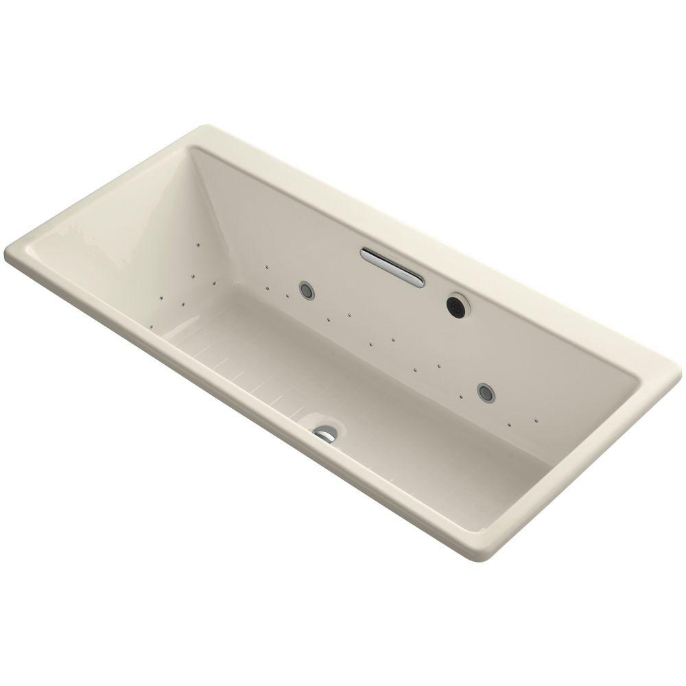 KOHLER Reve 5.5 ft. Air Bath Tub in AlmondK820GCCP47 The Home Depot