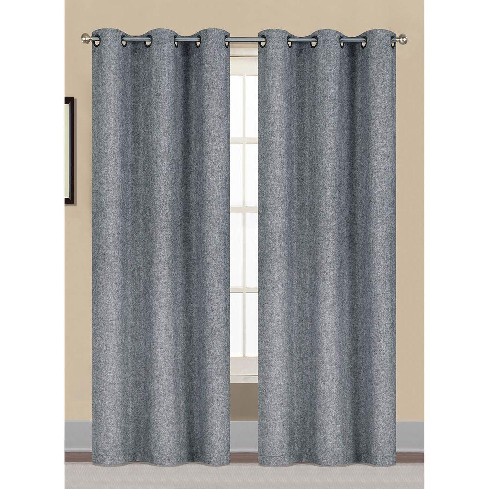 Window Elements Semi Opaque Willow Textured Woven 96 In L Grommet Window Elements Semi Opaque Willow Textured Woven 96 In L Grommet Curtain Panel Pair