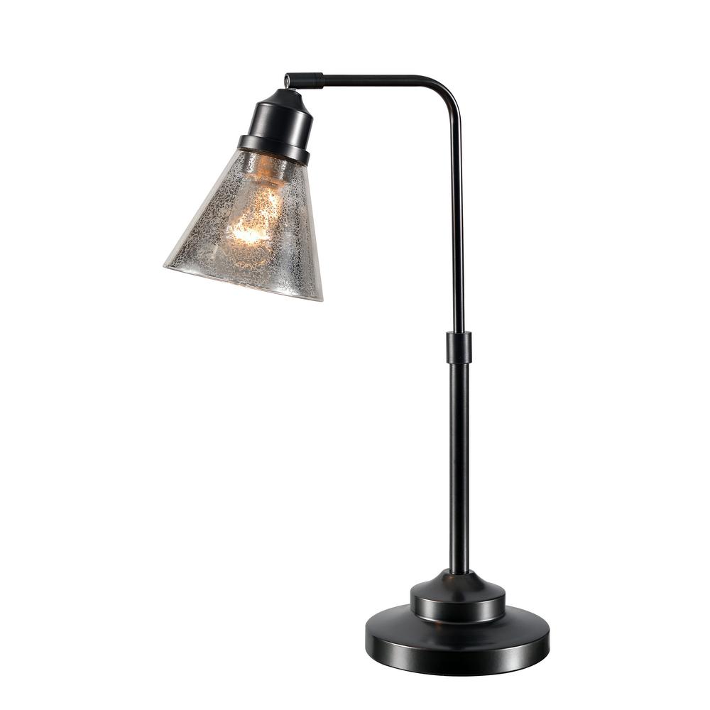 Bronze Incandescent Desk Lamps The Home Depot Warm Bronze Desk Lamp With Mercury Gl Shade
