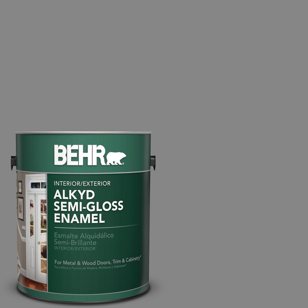 Slate Gray Paint Colors The Home Depot Pfc 63 Slate Gray Semi Gloss Enamel Alkyd Interior
