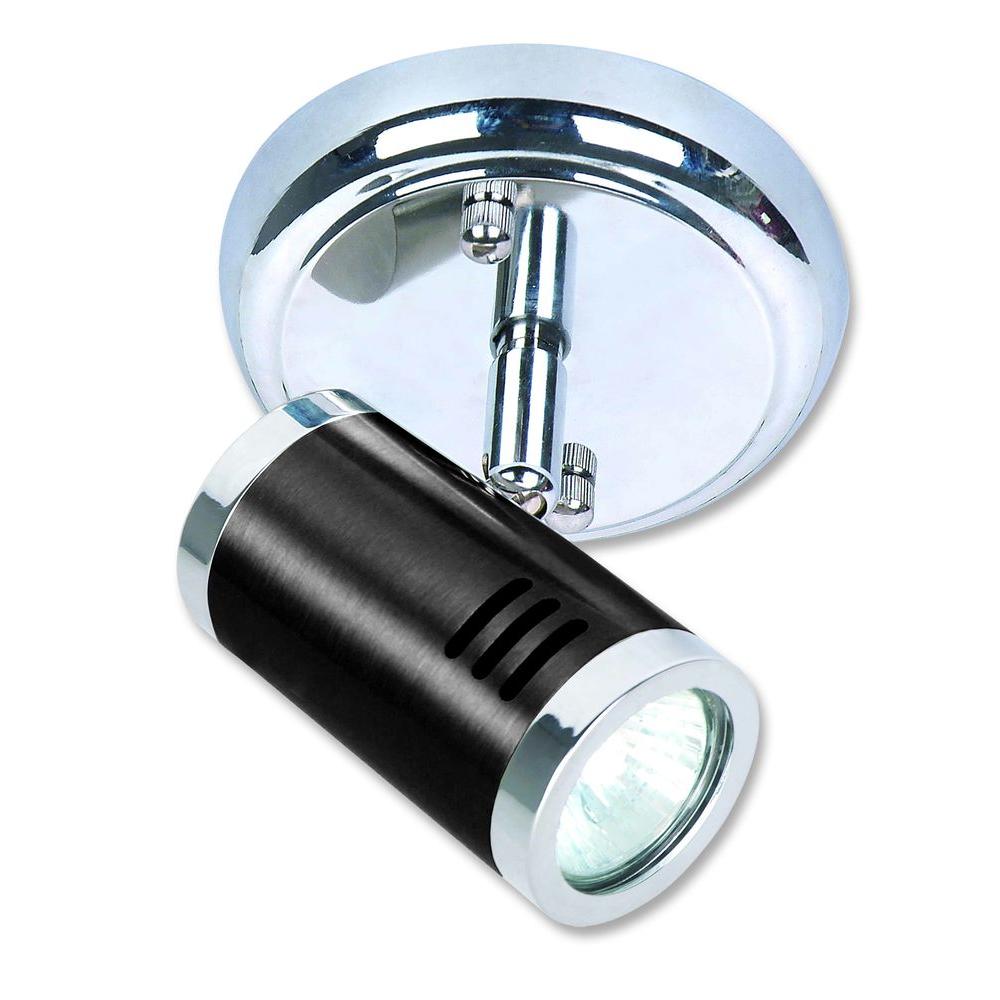 Ricardo Collection 1-Light Black and Chrome Track Lighting Fixture