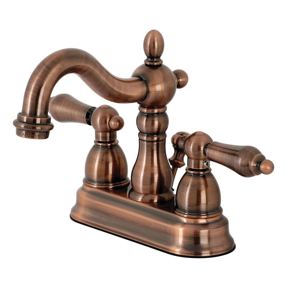 Kingston Brass Heritage 4 in. Centerset 2Handle Bathroom Faucet in