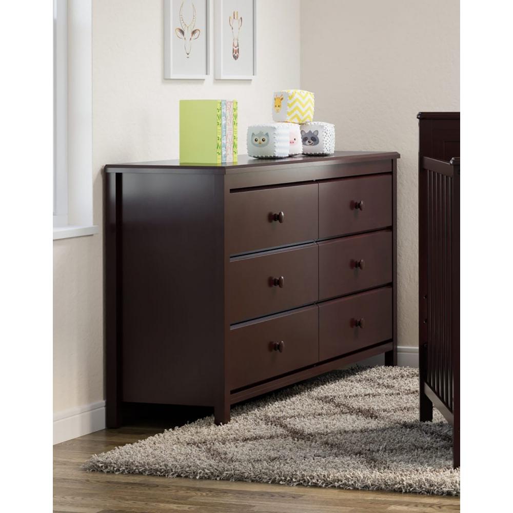 Storkcraft 6 Drawer Alpine Espresso Dresser 03666 409 The Home Depot