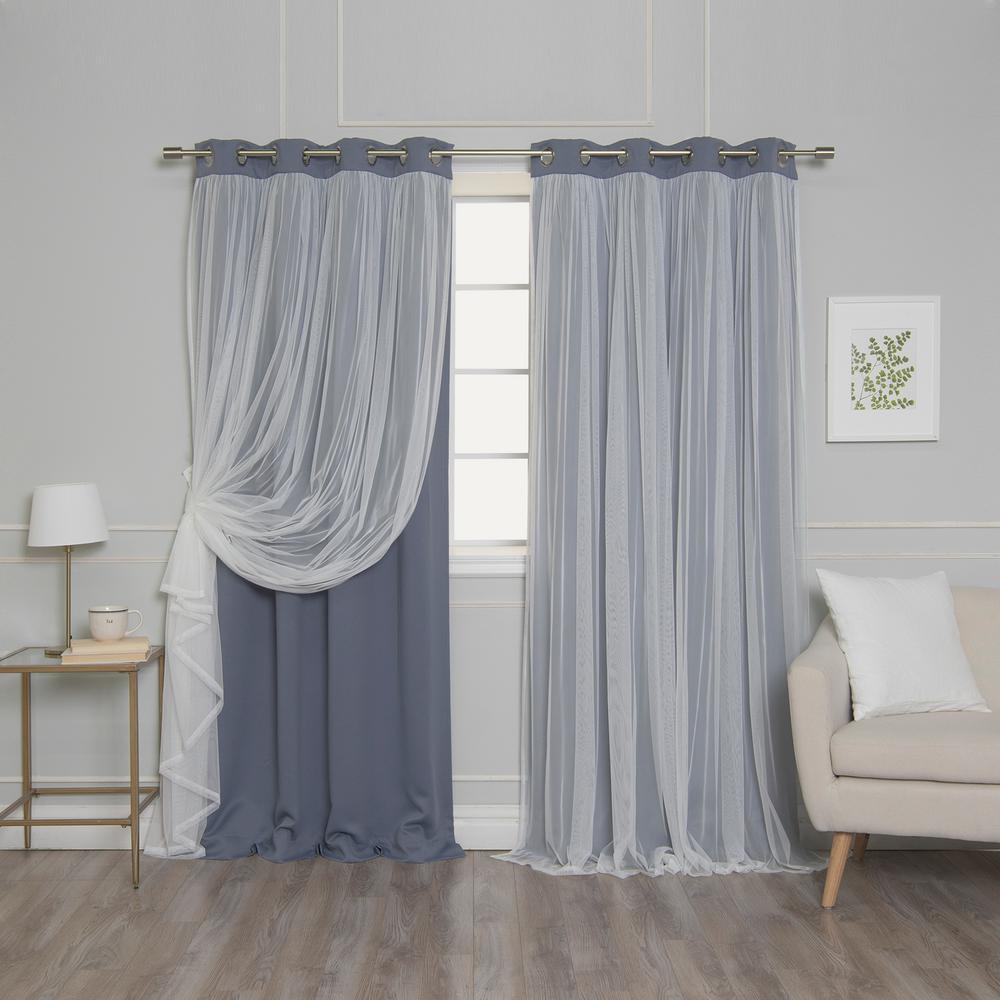 Best Home Fashion 96 In L Stone Marry Me Lace Overlay Blackout Best Home Fashion 96 In L Stone Marry Me Lace Overlay Blackout Curtain Panel
