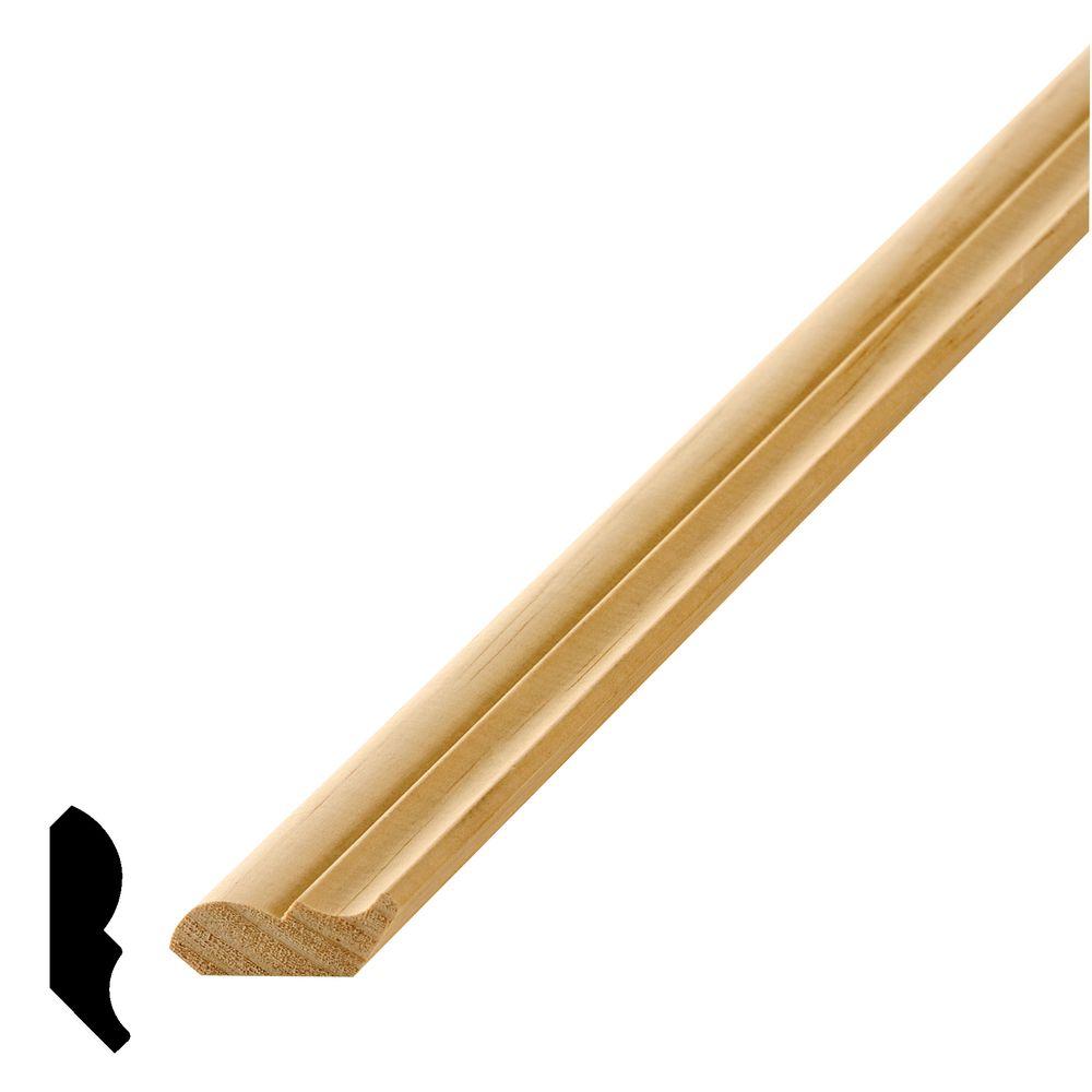 Alexandria Moulding WM 74 9/16 in. x 13/4 in. x 96 in. Pine Bed