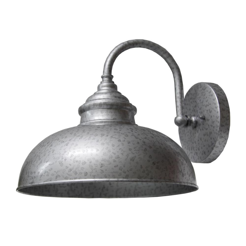 Y Decor Metallic Outdoor Wall Mounted Lighting 1 Light Silver Outdoor Wall Mount Sconce