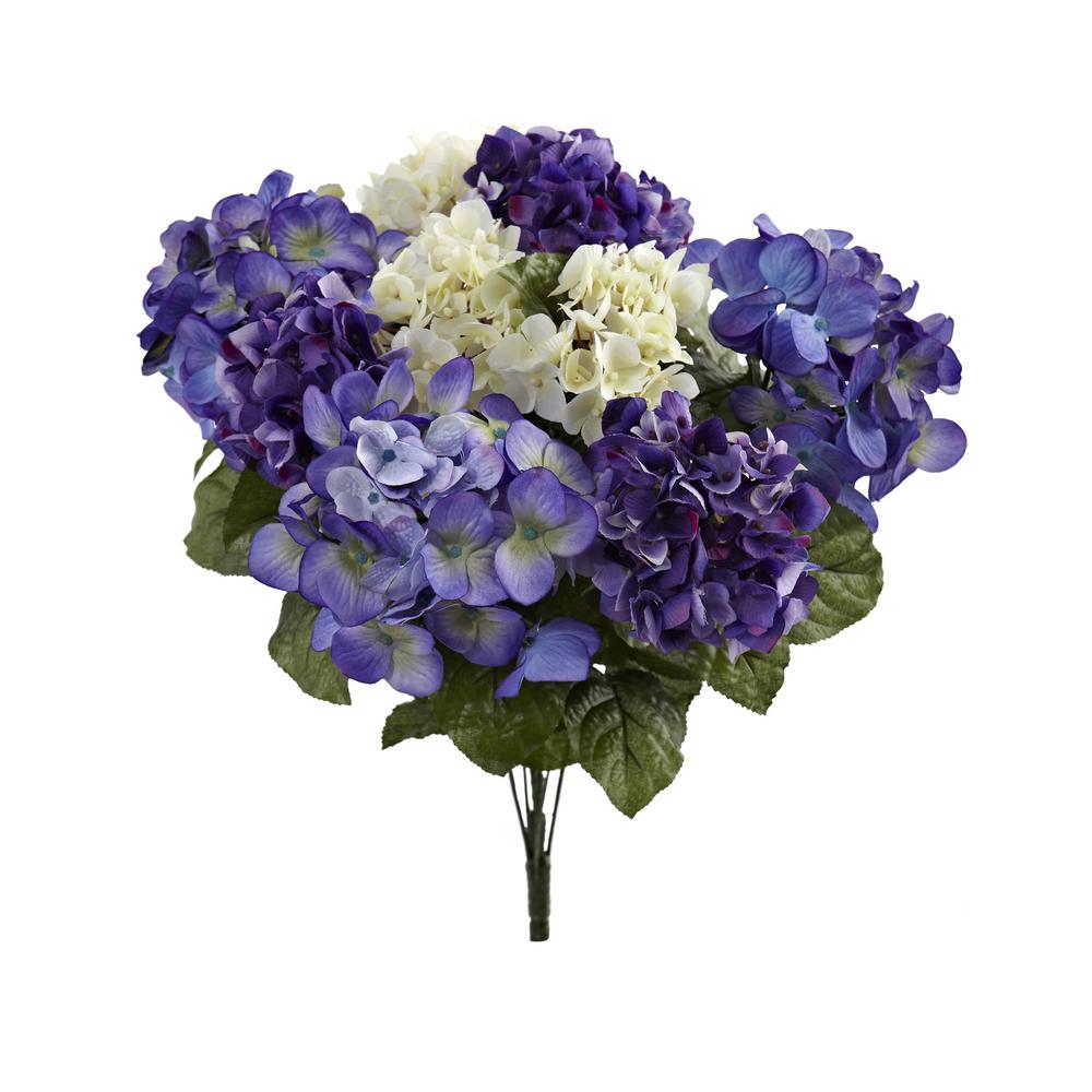 Nearly Natural Mixed Hydrangea With Floral Planter 1378 Bp