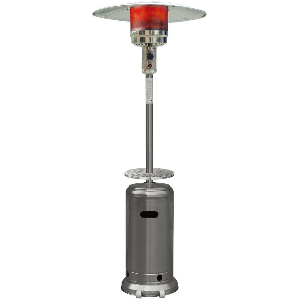 Hanover 7 ft. 41,000 BTU Stainless Steel Umbrella Propane Gas Patio Heater by Hanover