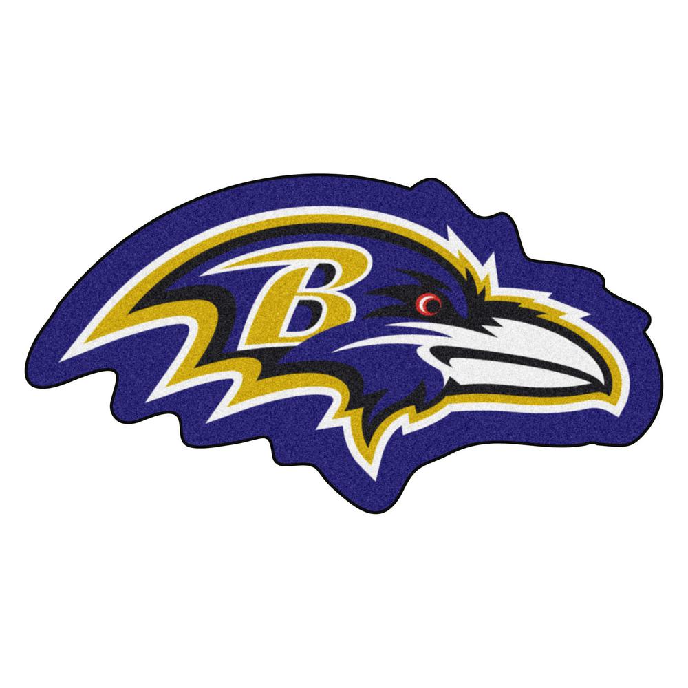 Fanmats Nfl Baltimore Ravens Mascot Mat 36 In X 19 1 In Indoor Area Rug