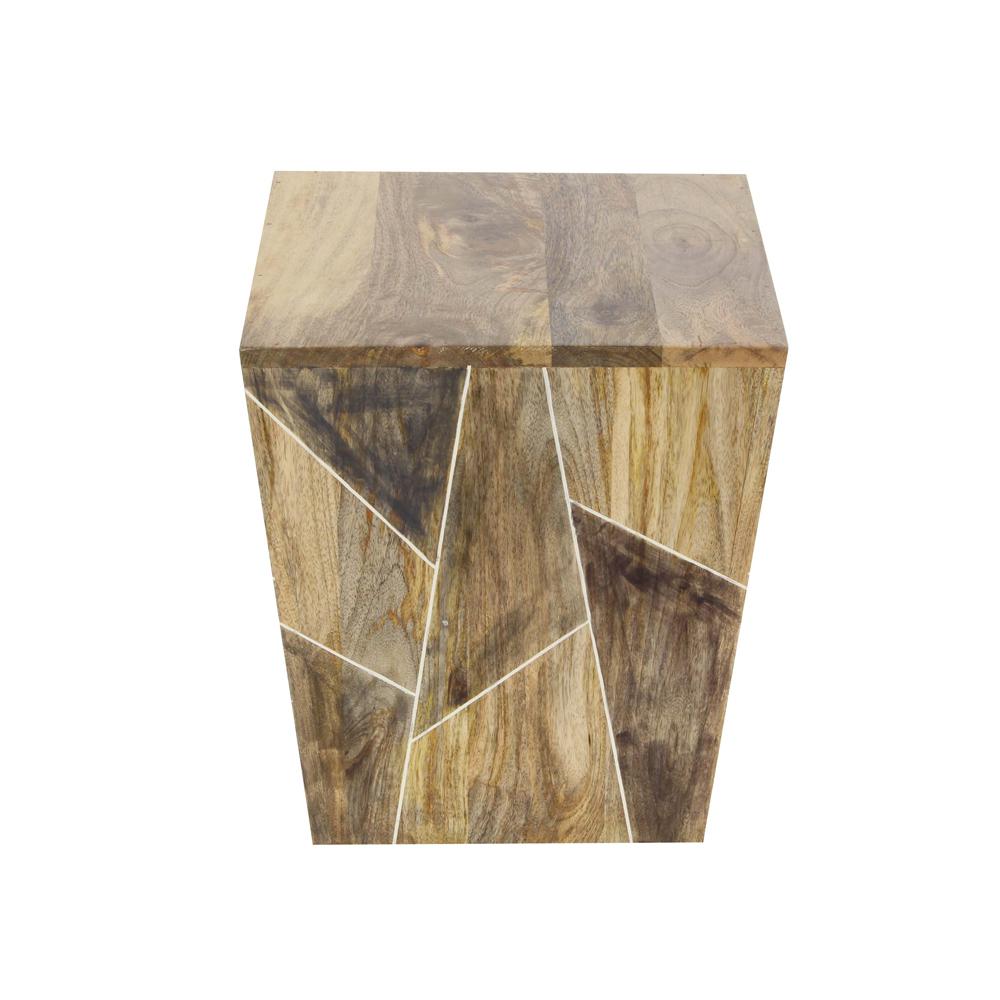 Litton Lane Traditional Wooden Trapezoidal Side Table 77682 The Litton Lane Traditional Wooden Trapezoidal Side Table