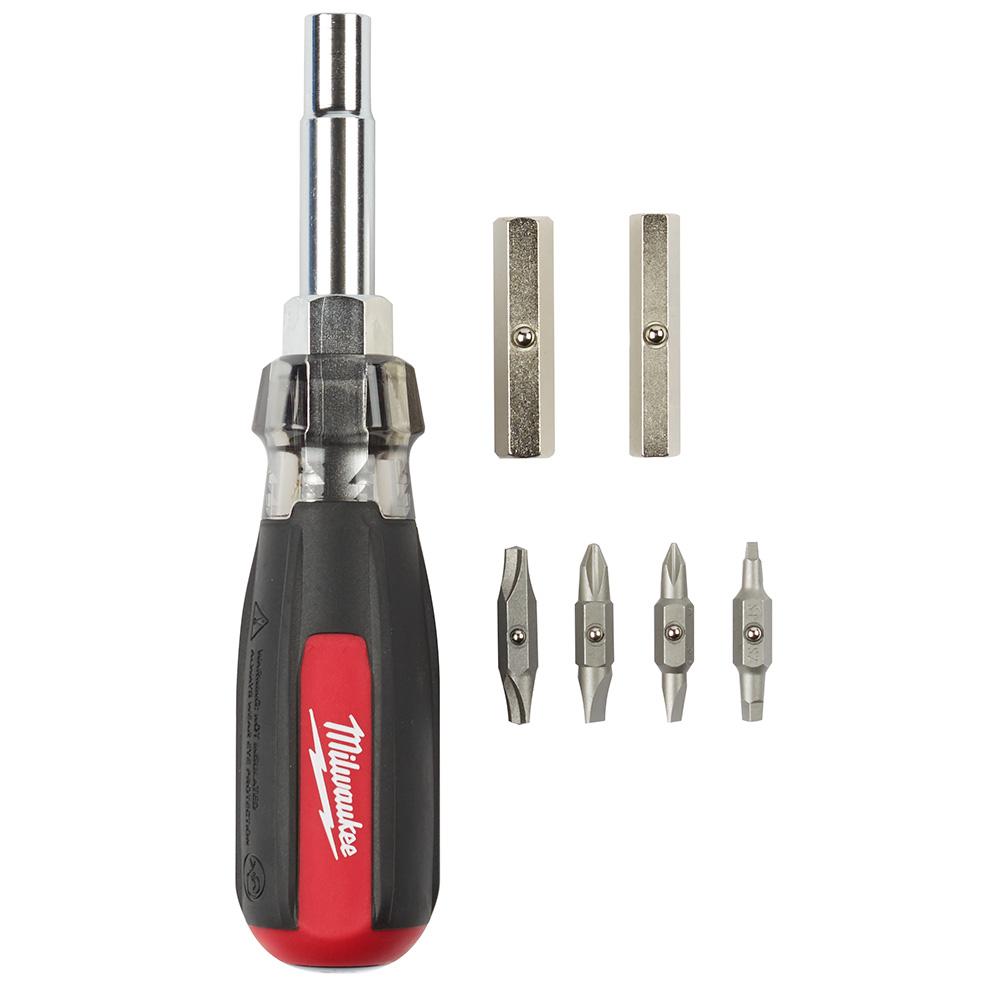 Milwaukee 13in1 MultiTip Cushion Grip Screwdriver With Schrader Bit