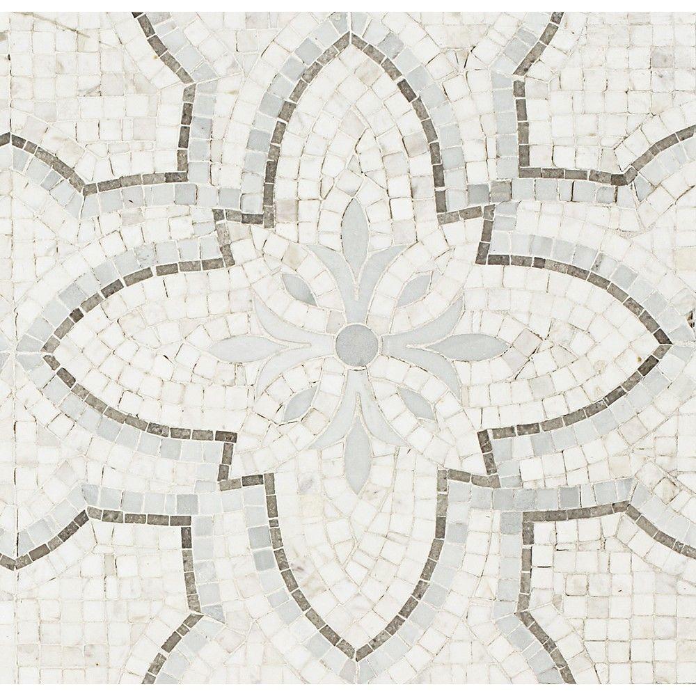 Ivy Hill Tile Garden White Gray Marble Mosaic 3 In X 6 Sample