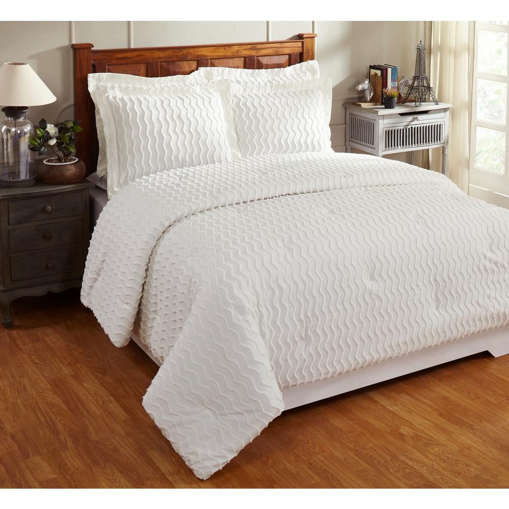 Better Trends Isabella 90 In X 90 In Ivory Full Queen Comforter