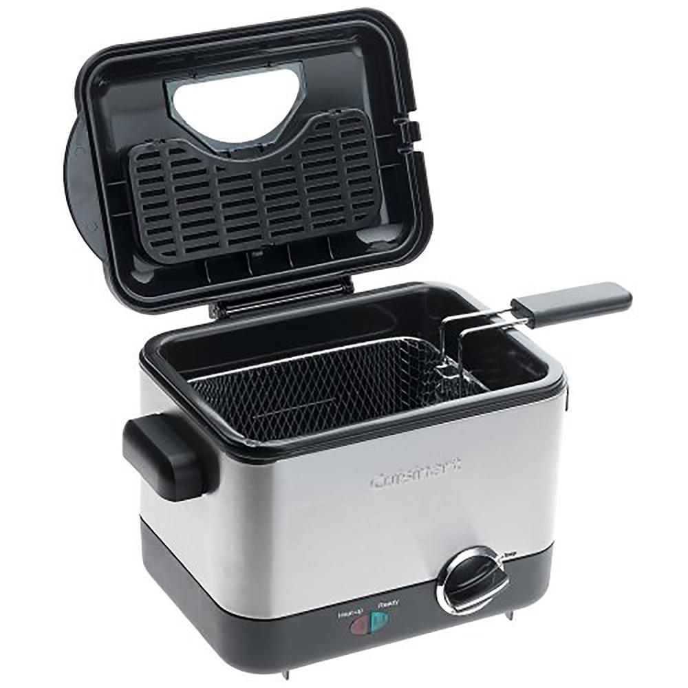 Cuisinart Compact Deep Fryer Brushed Stainless Steel Adjustable