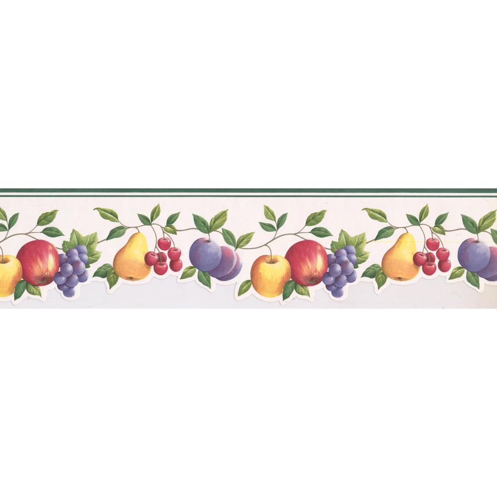 Plum Wallpaper Border Apple Pear /& Grape Vine Fruit