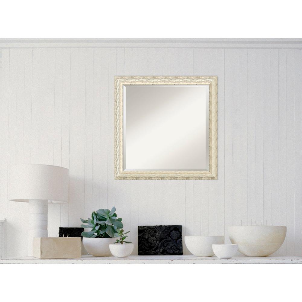 Square White Mirrors Wall Decor The Home Depot Cape Cod White Wash Wood 24 In W X