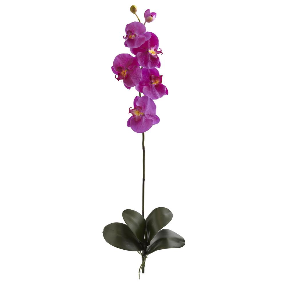 Nearly Natural 4329 Mixed Floral Artificial Candelabrum Silk Arrangements Purple