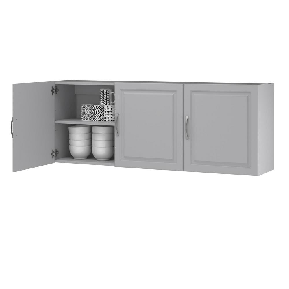 Ameriwood Home Trailwinds 54 In Ashen Gray Wall Cabinet Hd20971