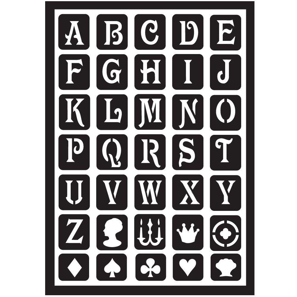 FolkArt Classic Alphabet Peel and Stick Painting Stencils30583 The Home Depot