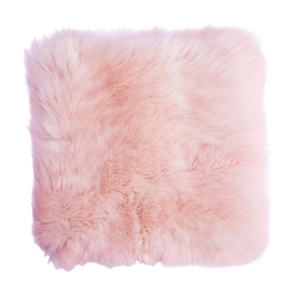 Deerlux Deerlux Pink Genuine Australian Lamb Fur Sheepskin 16 In