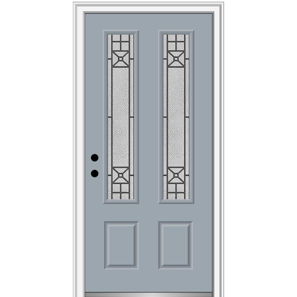 MMI Door 36 in. x 80 in. Courtyard RightHand 2Lite Decorative Painted