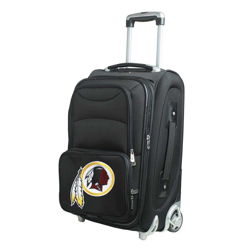 Denco NFL Washington Redskins 21 in. Black Carry-On Rolling Softside Suitcase