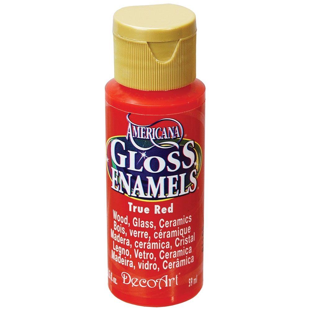 Americana 2 Oz True Red Gloss Enamel Paint Dag129 30 The Home Depot True Red Gloss Enamel Paint