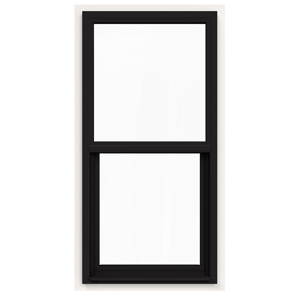 Jeld Wen Windows Doors The Home Depot 24 In X 48 V 4500 Series Black Painted Single Hung