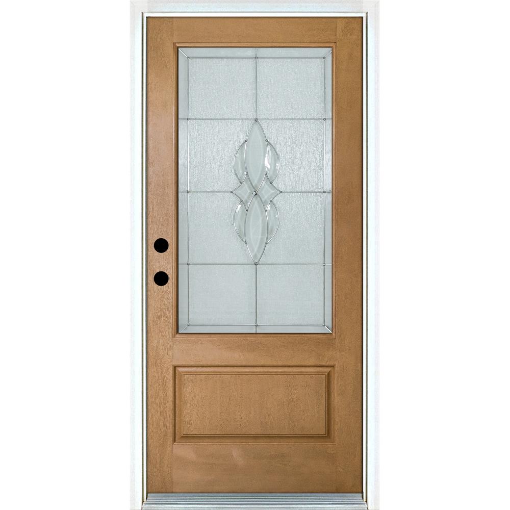 MP Doors 36 in. x 80 in. Scotia Light Oak RightHand Inswing 3/4 Lite