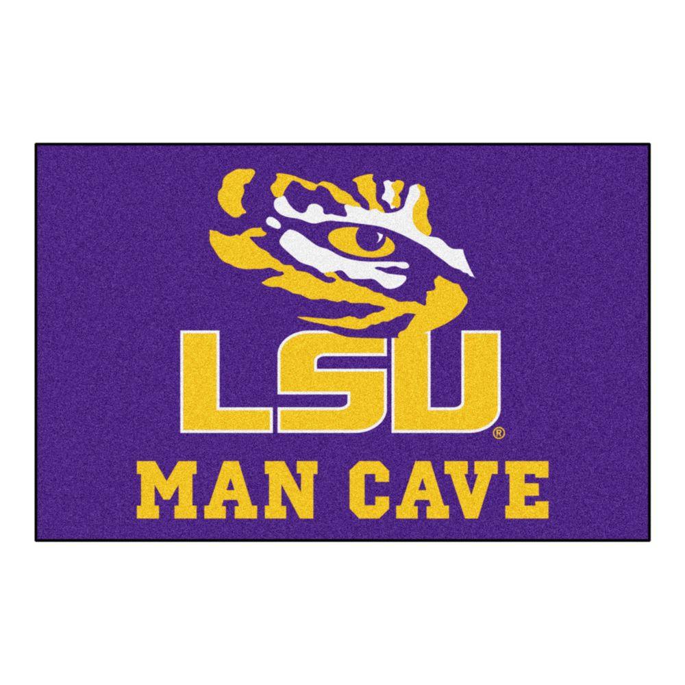 Louisiana State University Area Rugs The Home Depot Louisiana State University Purple Man Cave 2 Ft X 3 Area Rug