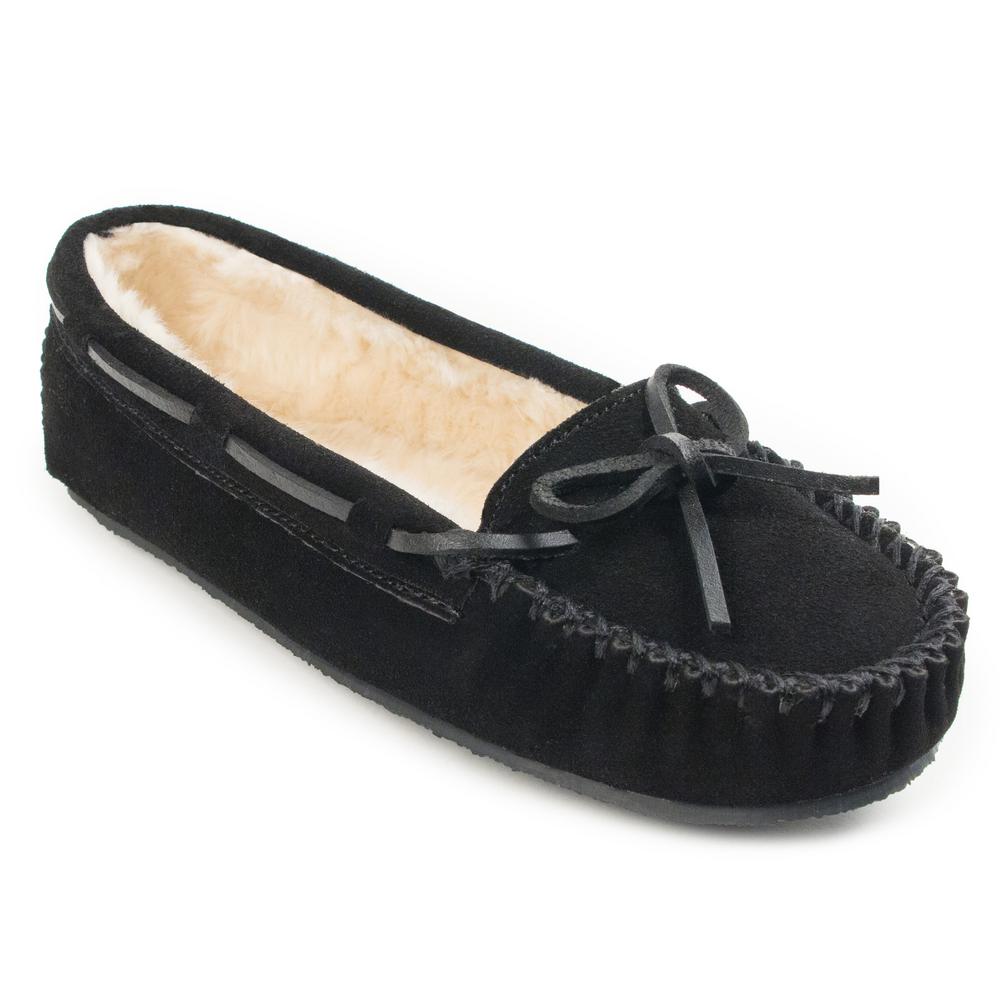 black suede slippers