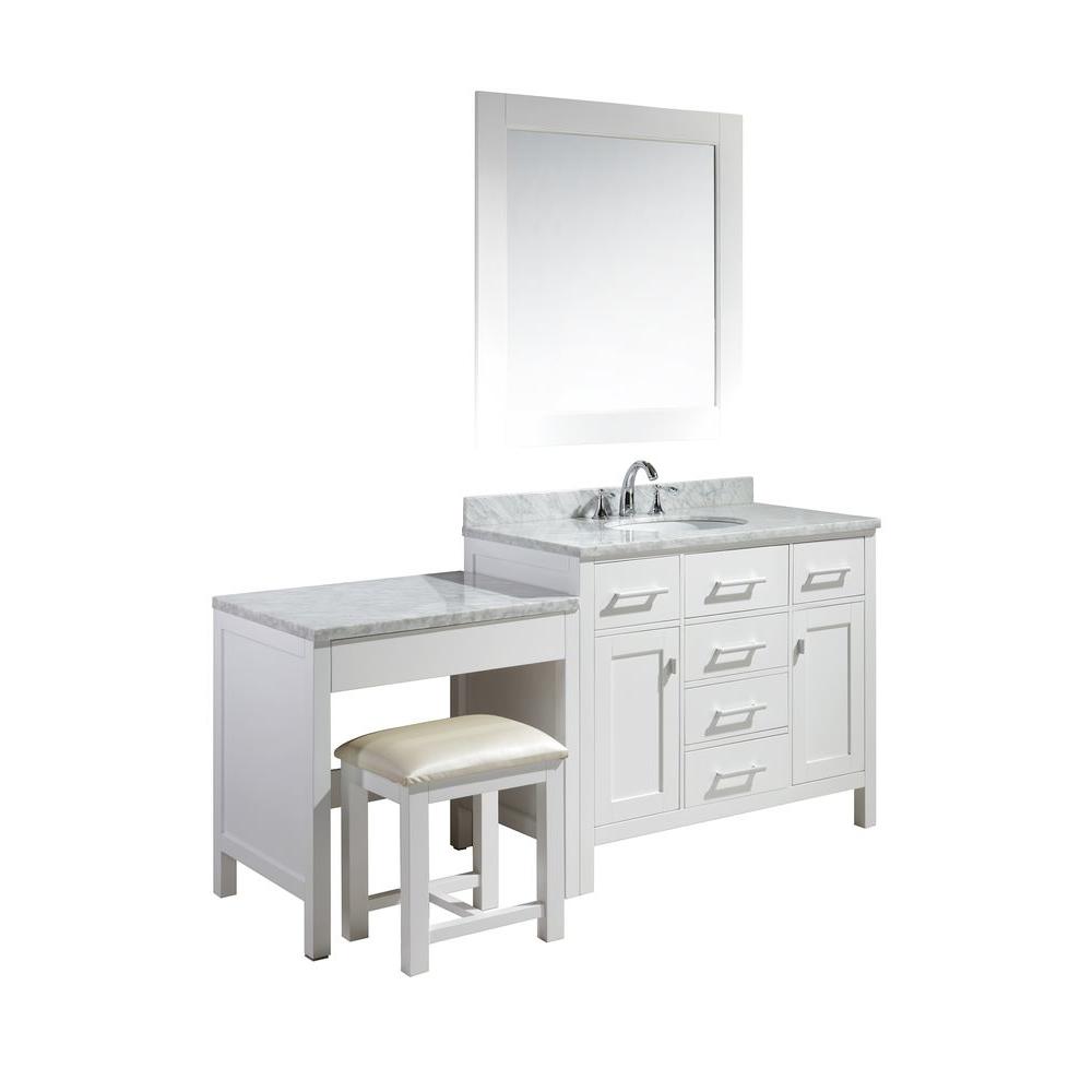 Double Sink Bathroom Vanity With Makeup Area - Mugeek Vidalondon