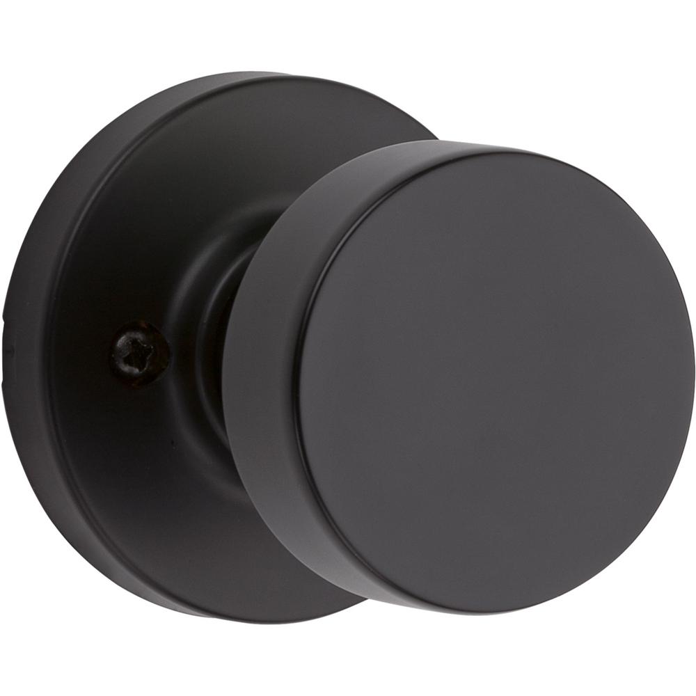 Kwikset Pismo Round Iron Black Dummy Door Knob 788pskrdt514cp