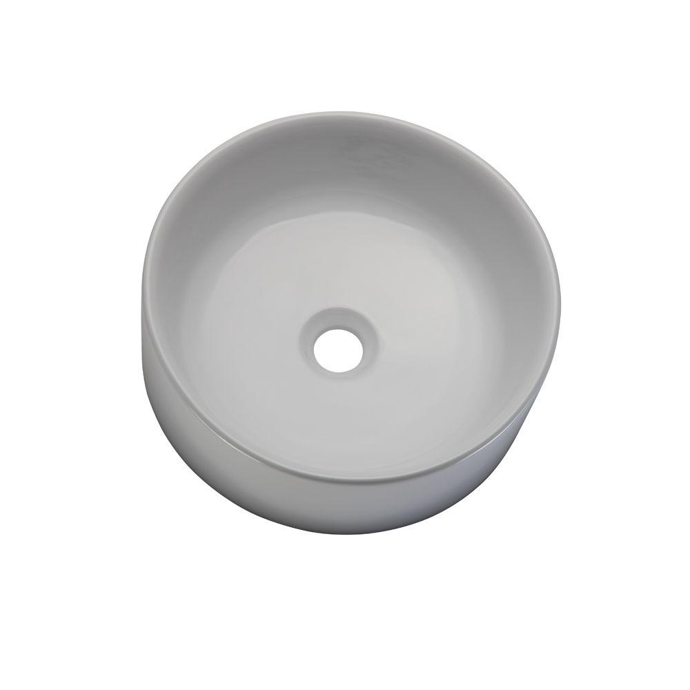 DECOLAV Classically Redefined Semi Recessed Round Bathroom Sink in ...