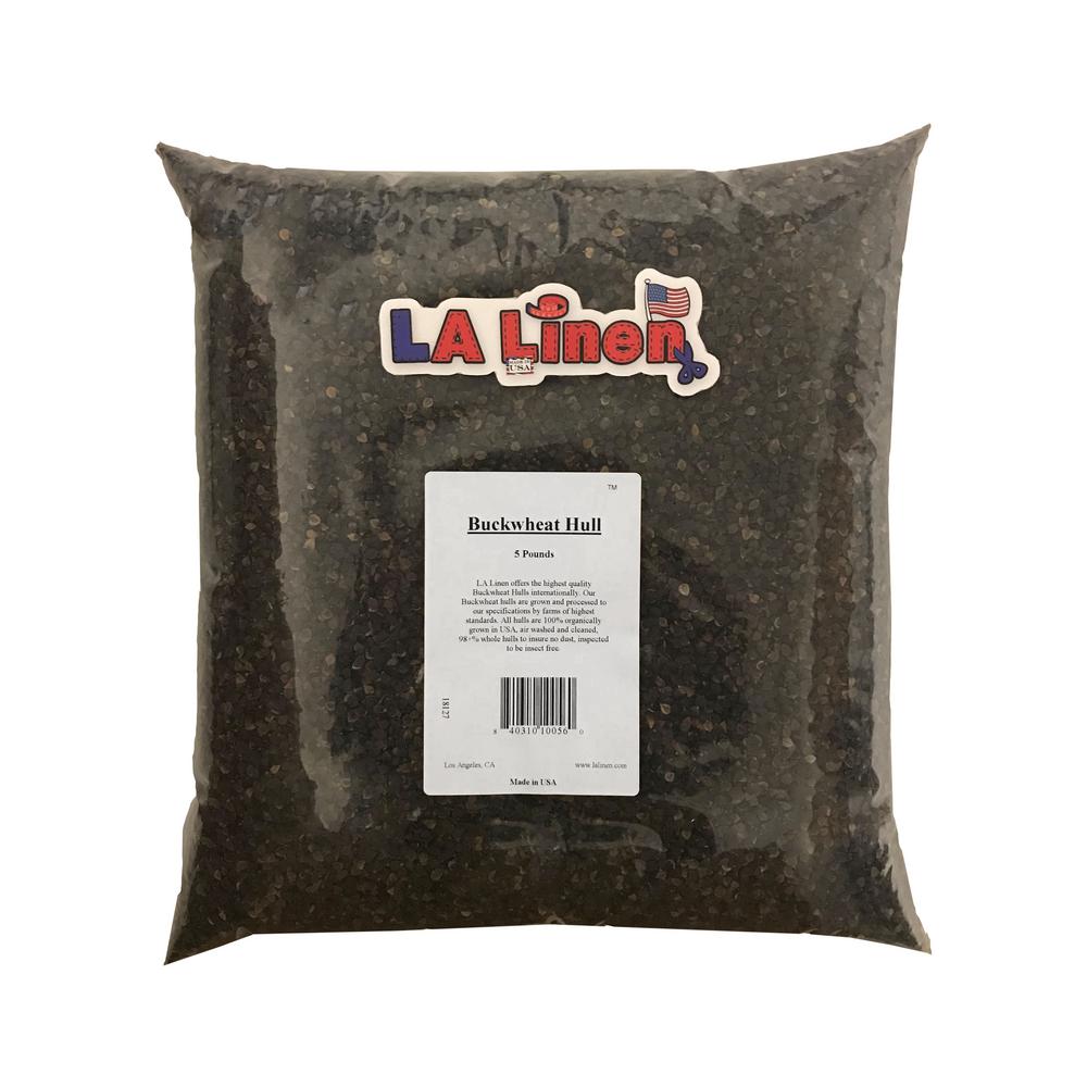 La Linen Prepackaged 5 Lbs Organic Buckwheat Hulls Buckwheat5lbs