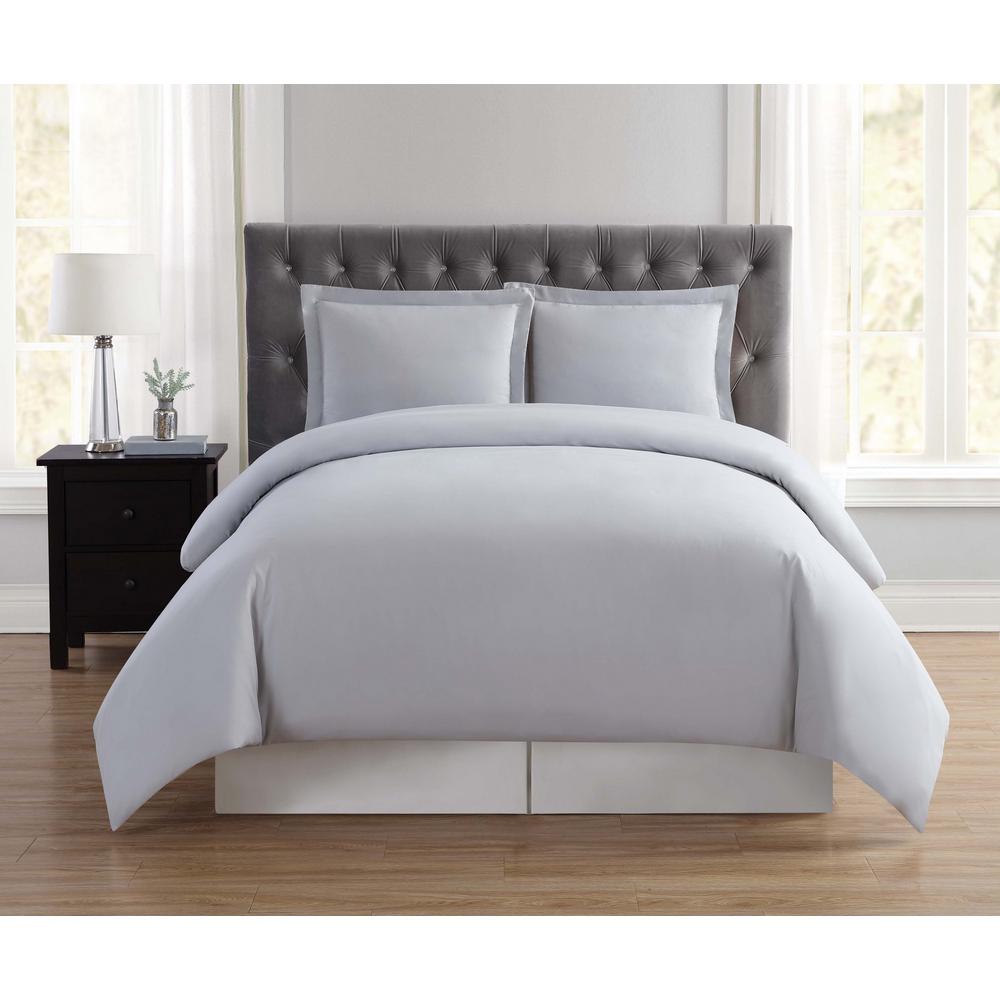 Truly Soft Everyday 3 Piece Silver Grey King Duvet Cover Set