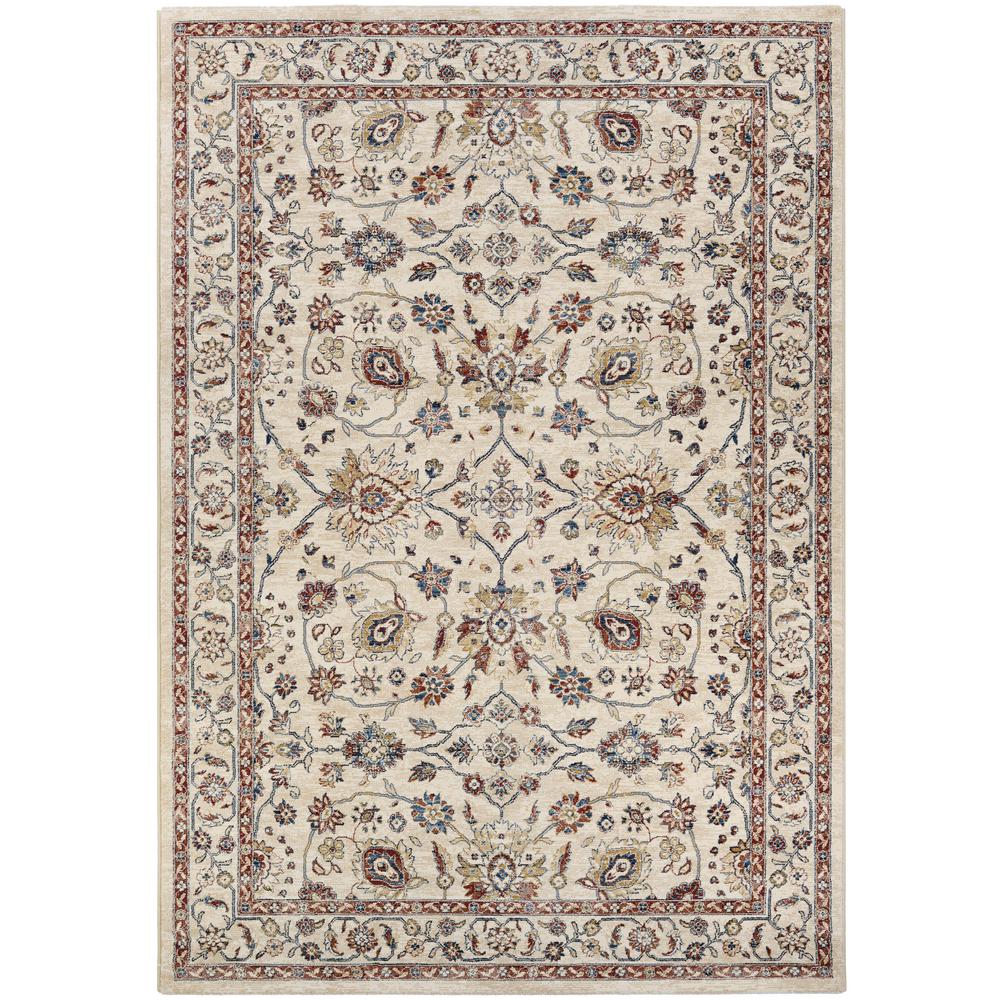 Couristan Monarch Kerman Vase Antique Cream Red 3 Ft X 5 Area Rug
