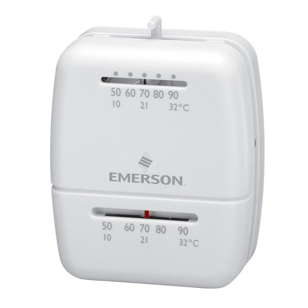 Emerson Mechanical Heat Only Thermostat, 1C201021C20102 The Home Depot