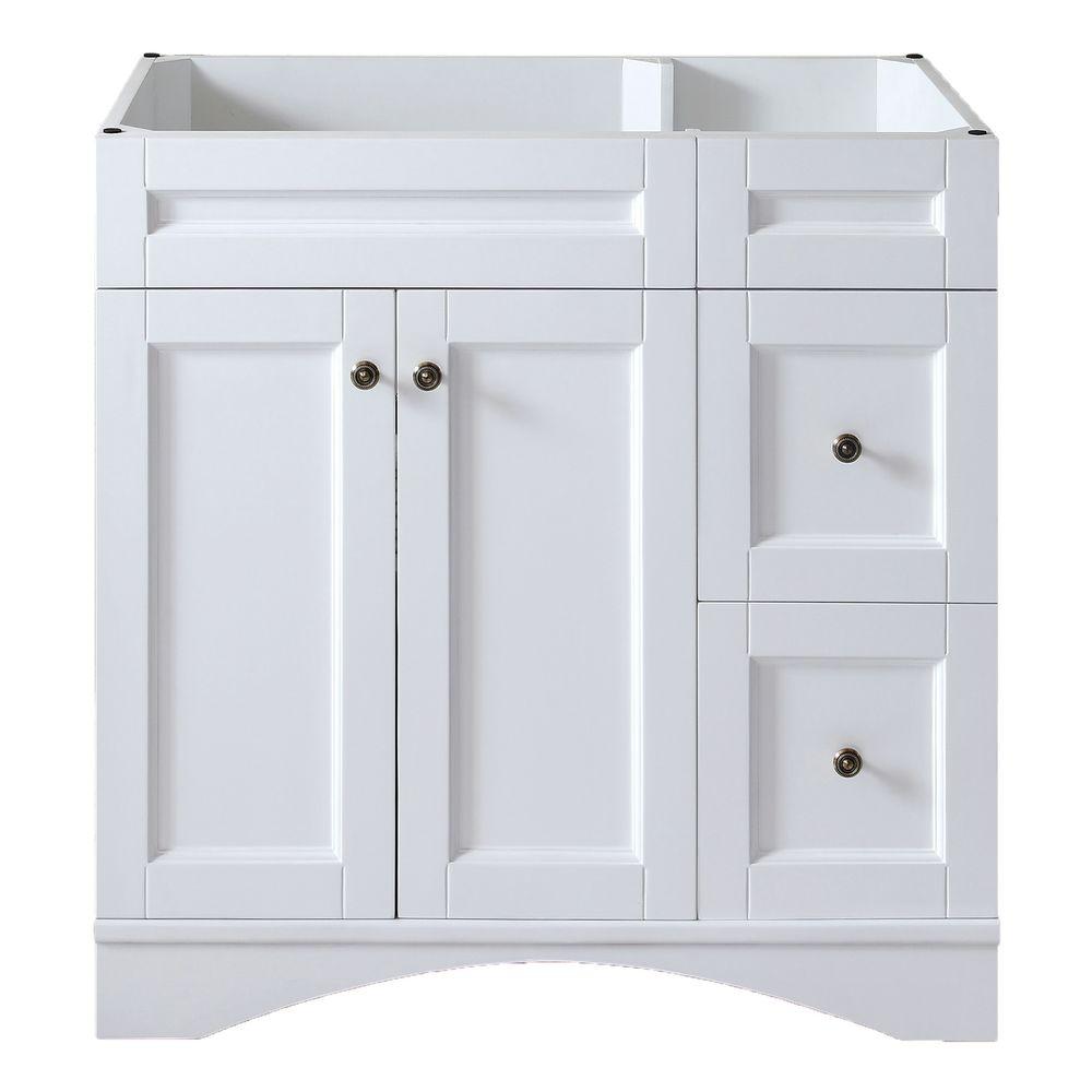 Virtu Usa Elise 36 In W Bath Vanity Cabinet Only In White Es