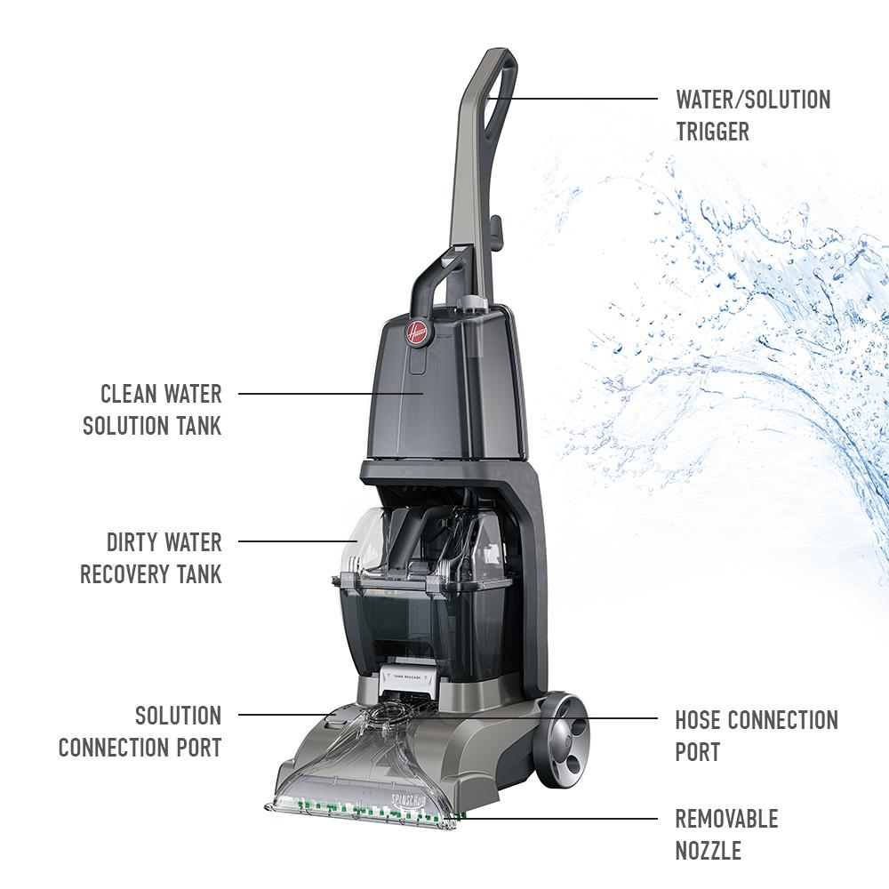 Hoover Professional Series Turbo Scrub Upright Carpet Cleaner Fh50134 The Home Depot