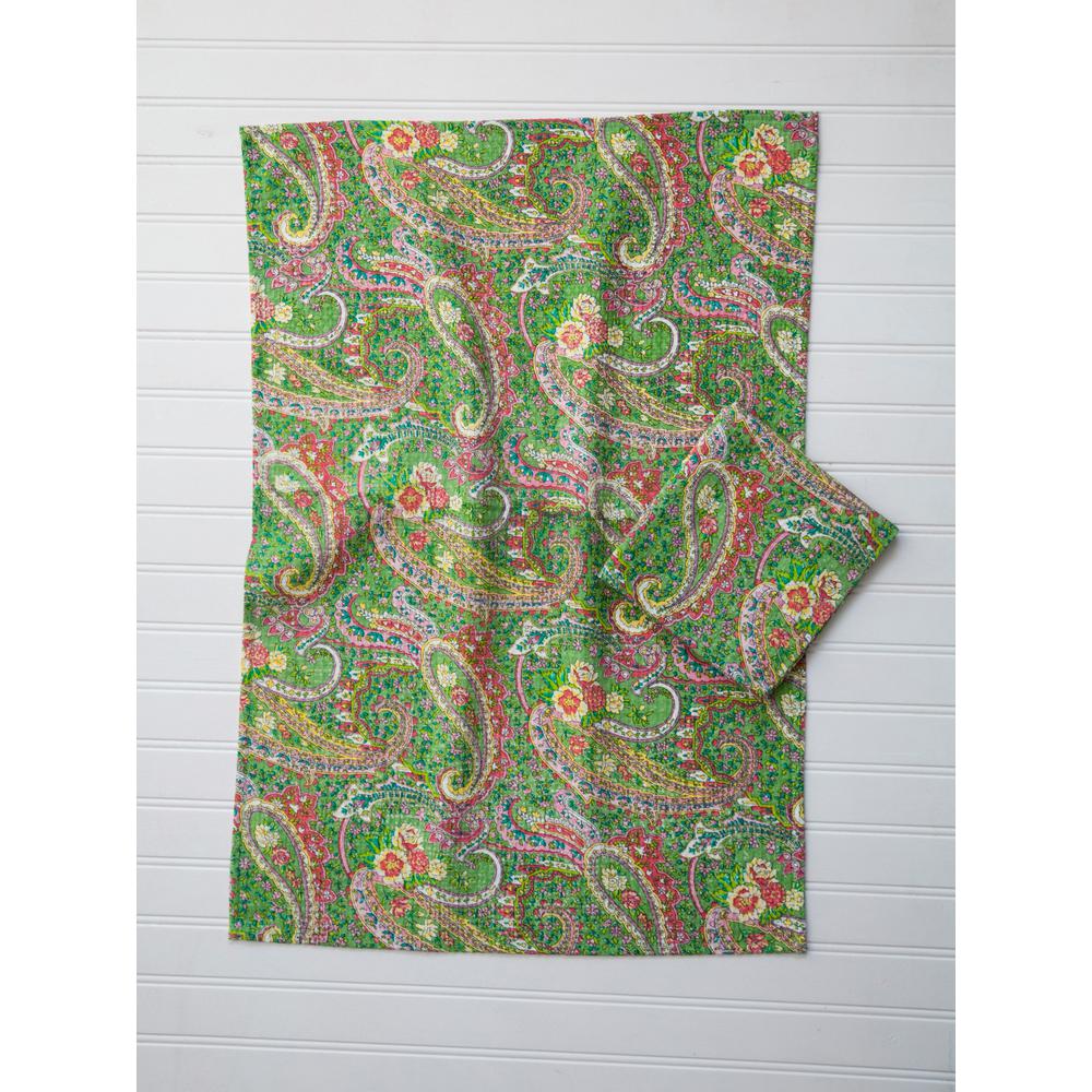 April Cornell Green Jamavar Paisley Dish Towel Set Of 2 Ttjamf April Cornell Green Jamavar Paisley Dish Towel Set Of 2