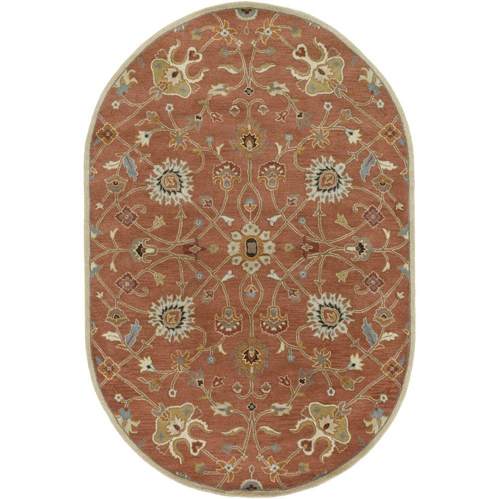Artistic Weavers Albi Peach 8 ft. x 10 ft. Oval Indoor Area Rug
