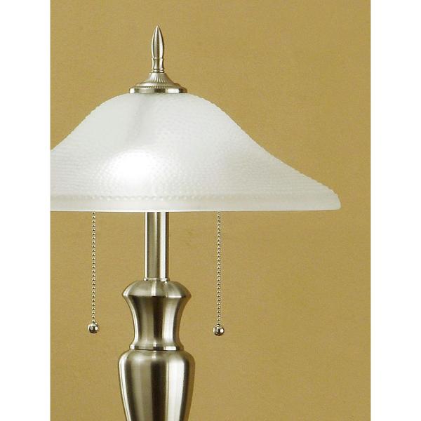 Artiva 71 In Torchiere And 24 In Table Lamps With A Brushed Steel And Quality Hammered Glass Shades 3 Piece 9478mx The Home Depot