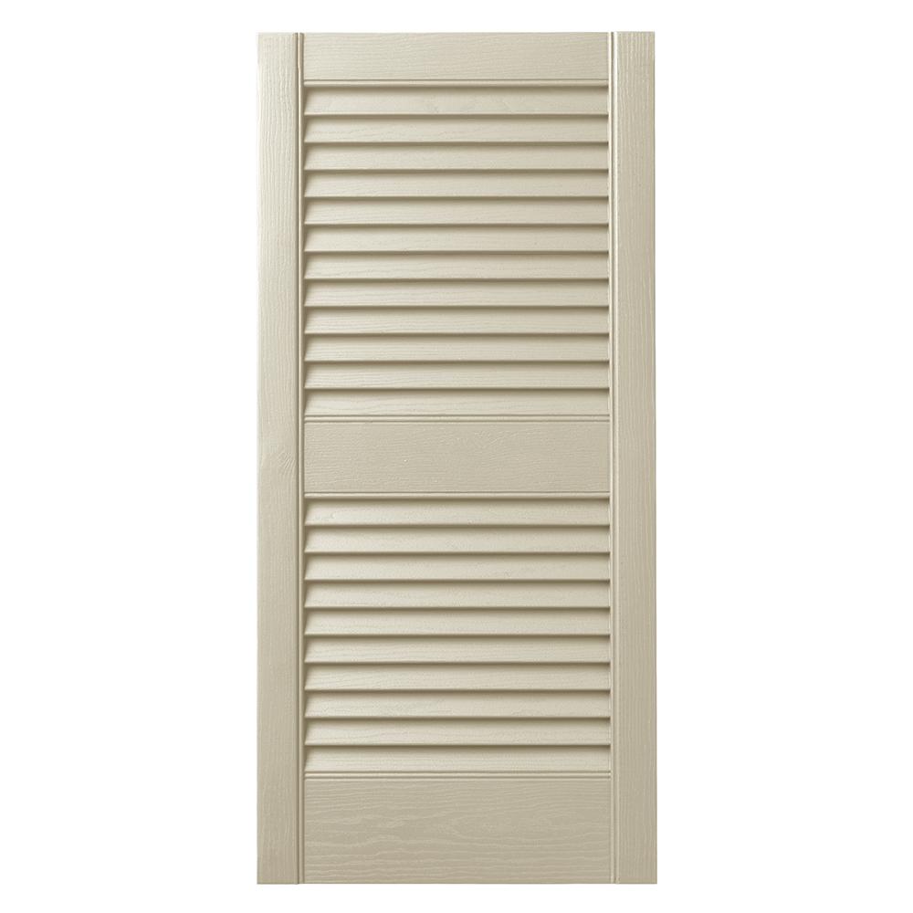 Ply Gem 15 in. x 31 in. Open Louvered Polypropylene Shutters Pair in