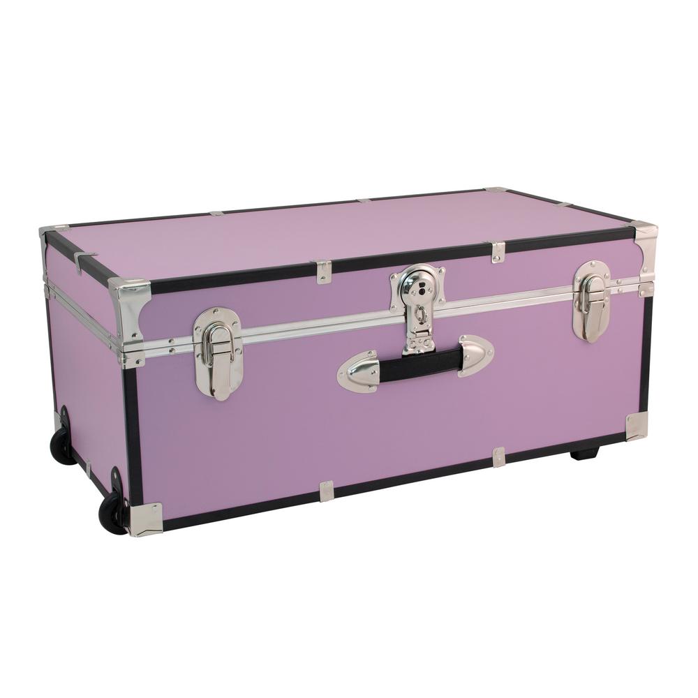 Seward Trunk Seward Rover 30 in. Orchid Trunk with Wheels and Lock, 12.