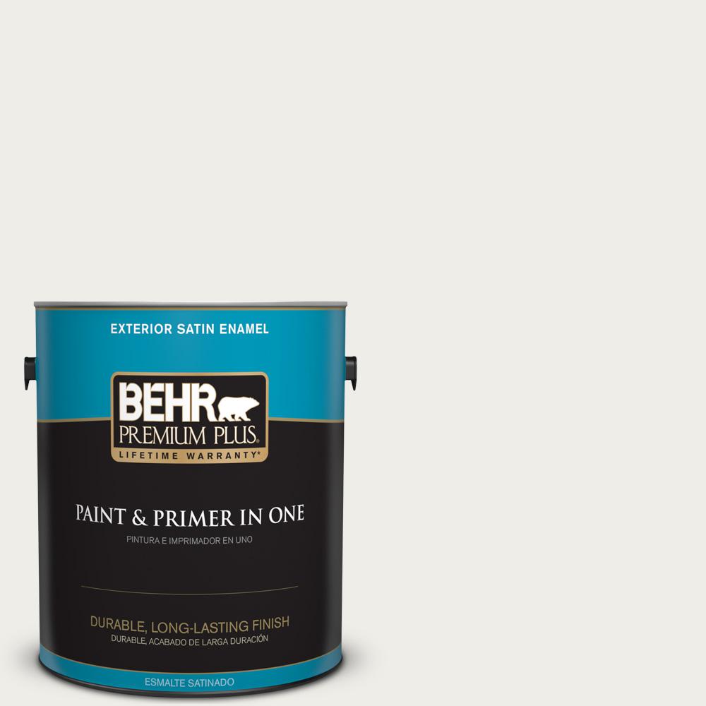 BEHR Premium Plus Ultra 1gal. UL26014 Ultra Pure White Satin Enamel