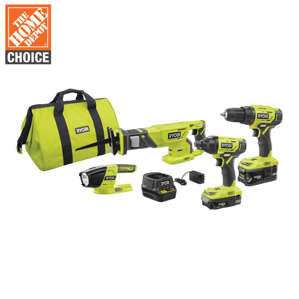RYOBI 4-Volt Lithium-Ion Screwdriver Kit-HP54L - The Home Depot